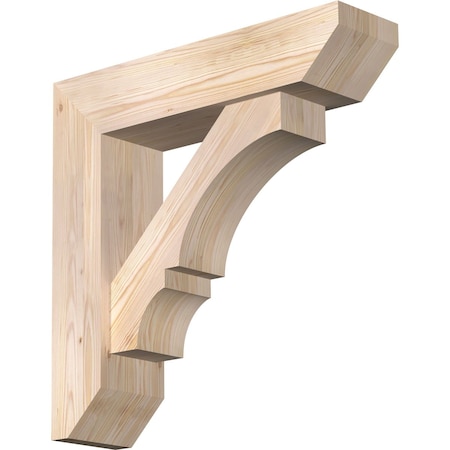 Ekena Millwork Balboa Slat Smooth Bracket w/ Offset Brace, Douglas Fir, 7 1/2"W x 30"D x 30"H BKT0806X30X30BOA06SDF
